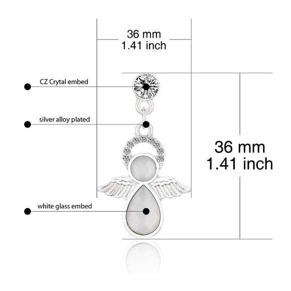 🆕NWOT Angel Wing Statement Earrings - Picture 3 of 6